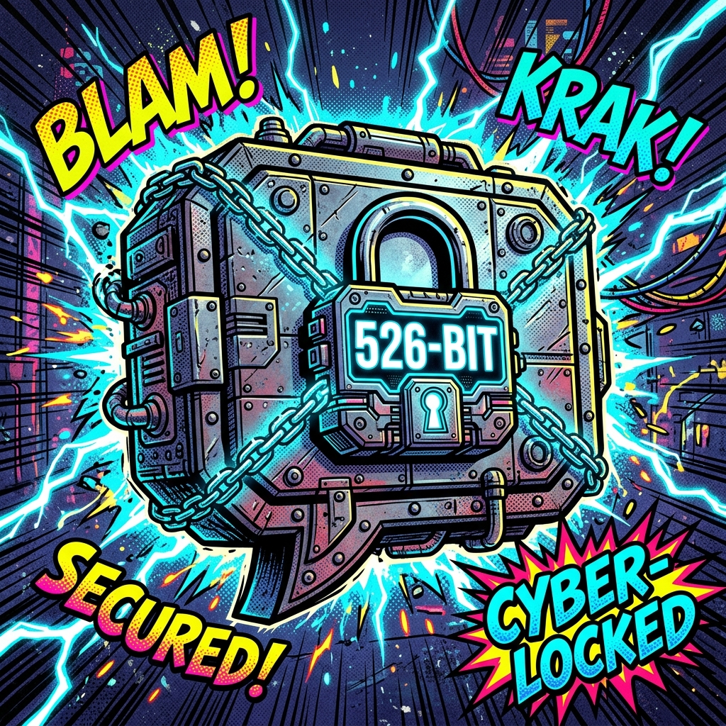 Wazzy Chat 526-Bit Cyber Vault Comic Illustration